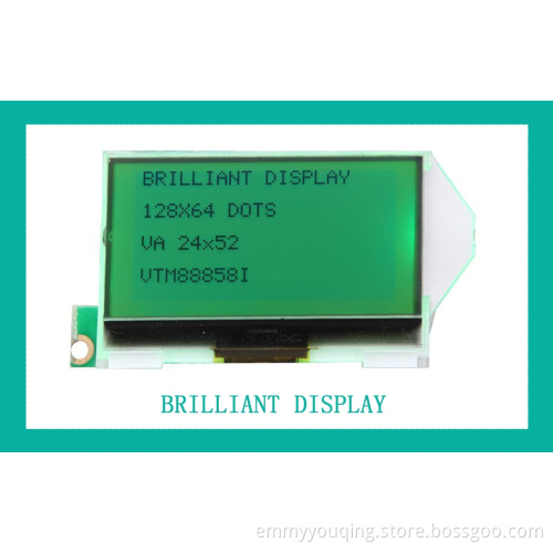 Stn Yellow-Green Transmissive 128 X 64 Dots LCD Module Display with RoHS Certification (VTM88858I)